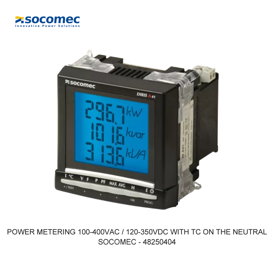 DIRIS A-30/A-41 POWER METERING 100-400VAC / 120-350VDC WITH CT ON THE NEUTRAL