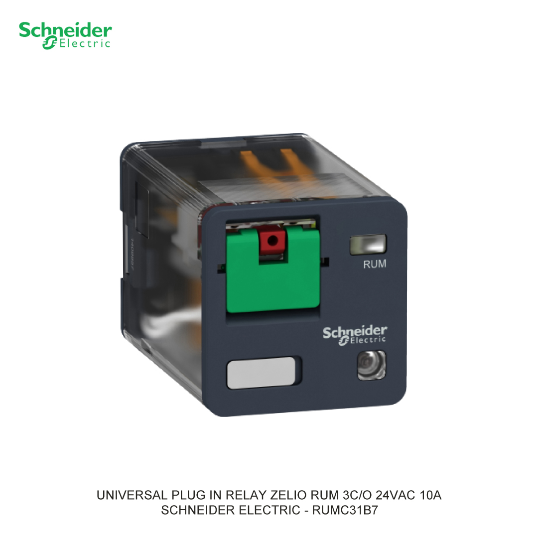 UNIVERSAL PLUG IN RELAY ZELIO RUM 3C/O 24VAC 10A SCHNEIDER ELECTRIC