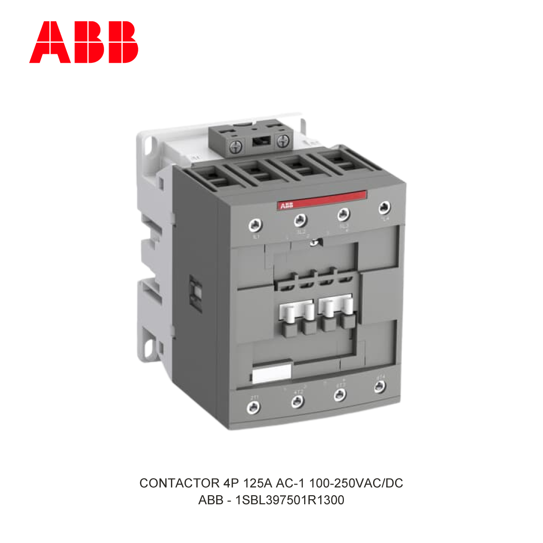 CONTACTOR 4P 125A AC-1 100-250V AC/DC