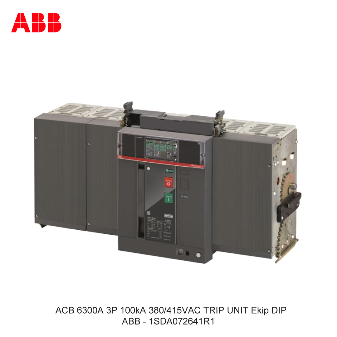 ACB 6300A 3P 100kA 380/415VAC TRIP UNIT Ekip DIP ABB