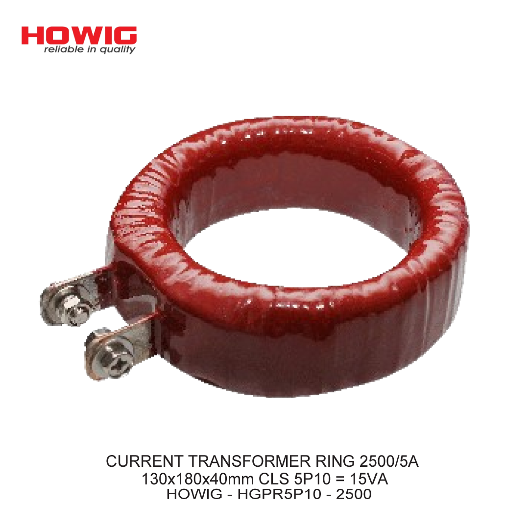 CURRENT TRANSFORMER RING 2500/5A 130x180x40mm CLS 5P10 = 15VA