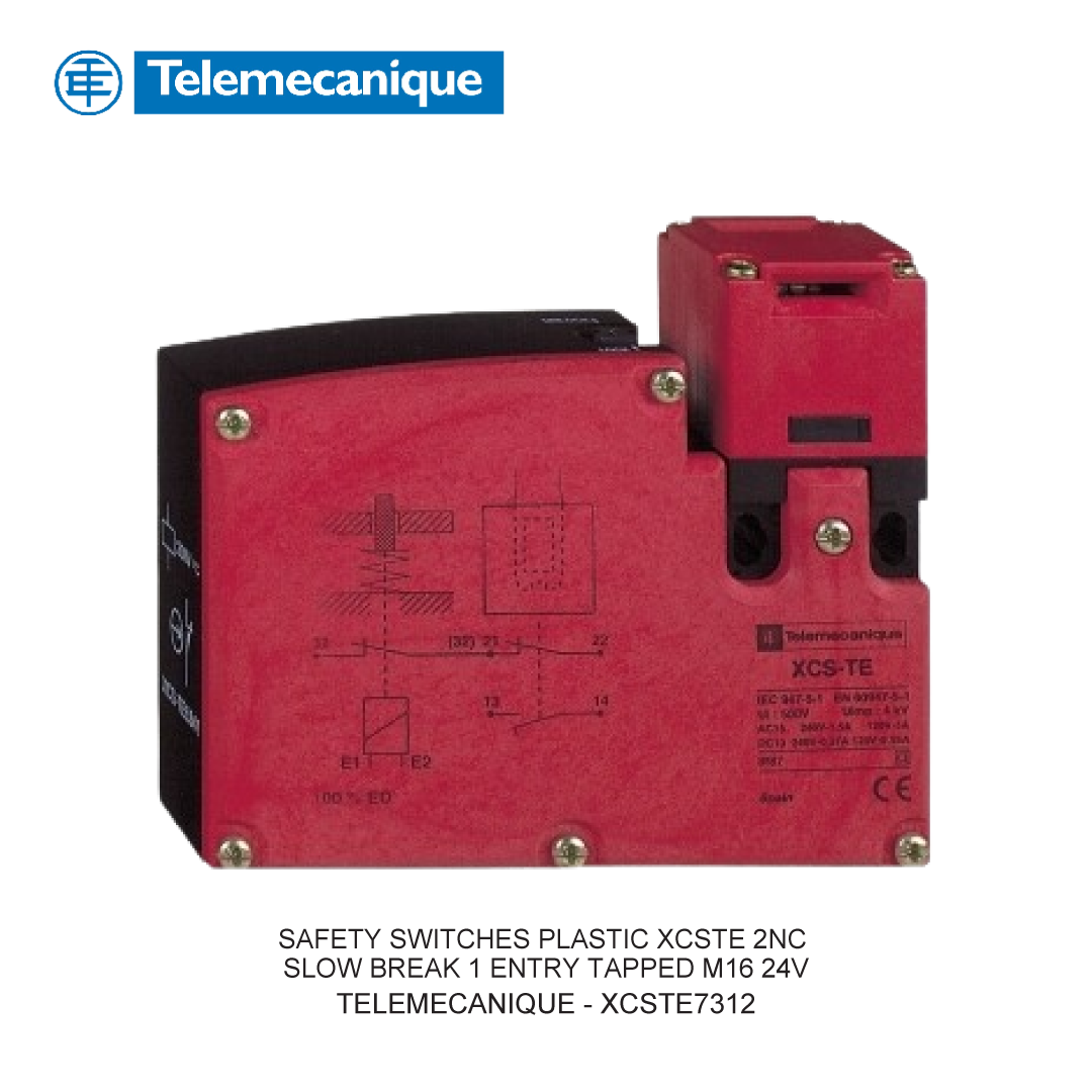 SAFETY SWITCHES PLASTIC XCSTE 2NC SLOW BREAK 1 ENTRY TAPPED M16 24V