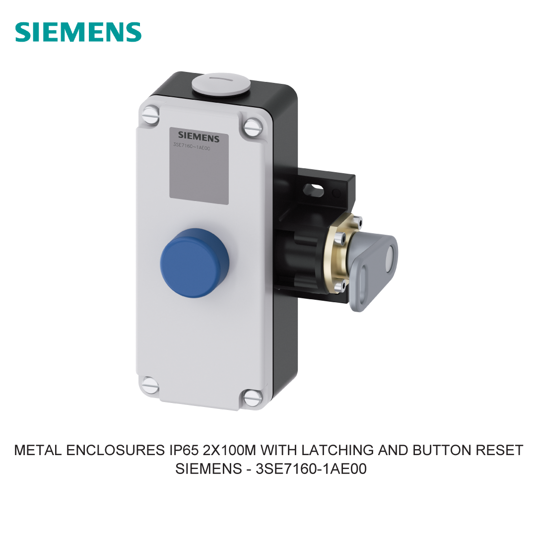 METAL ENCLOSURES IP65 2X100M WITH LATCHING AND BUTTON RESET