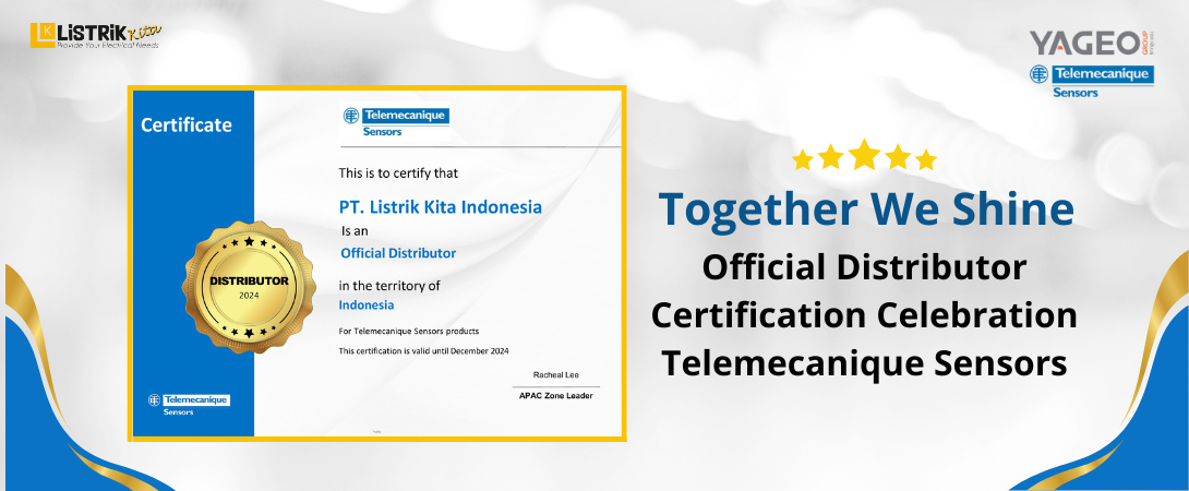 Our Electricity Receives Official Distributor Certificate 2024 from Telemecanique Sensors