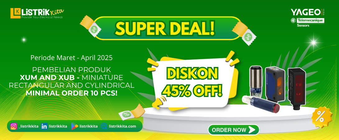 PROMO SPESIAL DISKON 45% UNTUK PRODUK XUM & XUB TELEMECANIQUE