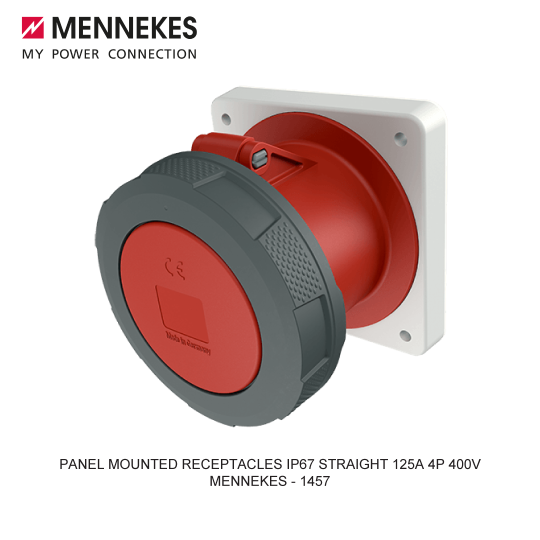 PANEL MOUNTED RECEPTACLES IP67 STRAIGHT 125A 4P 400V