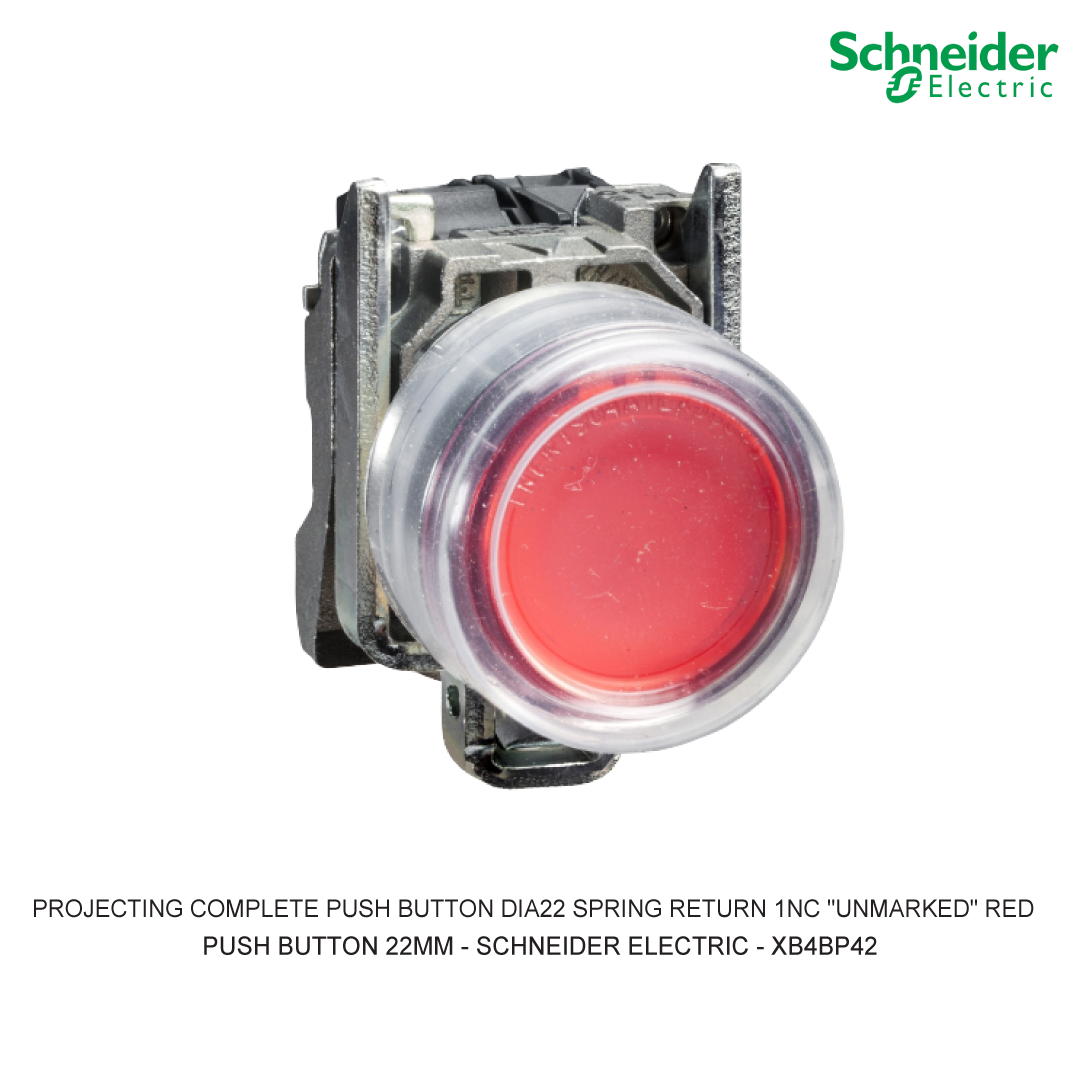 PROJECTING COMPLETE PUSH BUTTON DIA22 SPRING RETURN 1NC