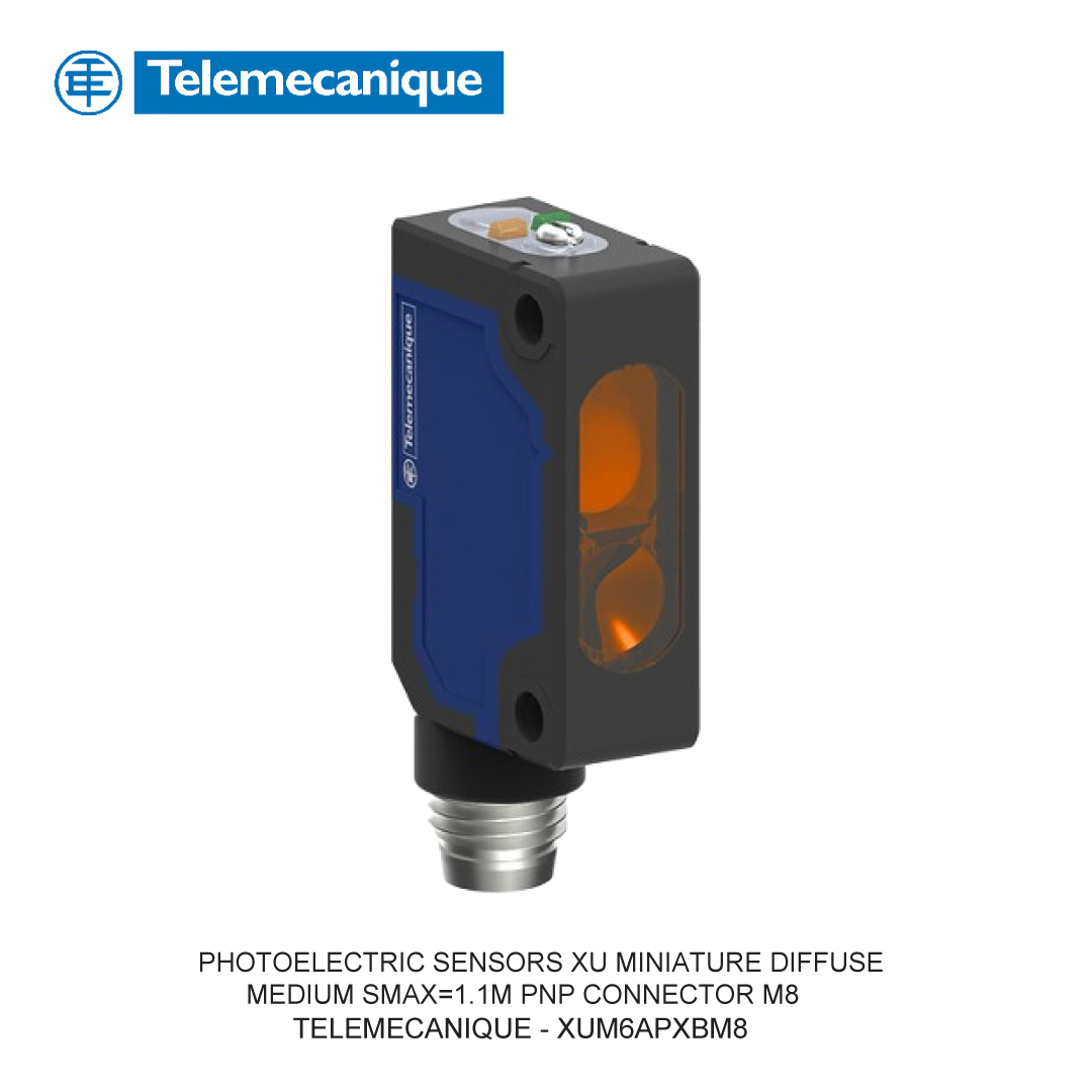 PHOTOELECTRIC SENSORS XU MINIATURE DIFFUSE MEDIUM SMAX=1.1M PNP CONNECTOR M8