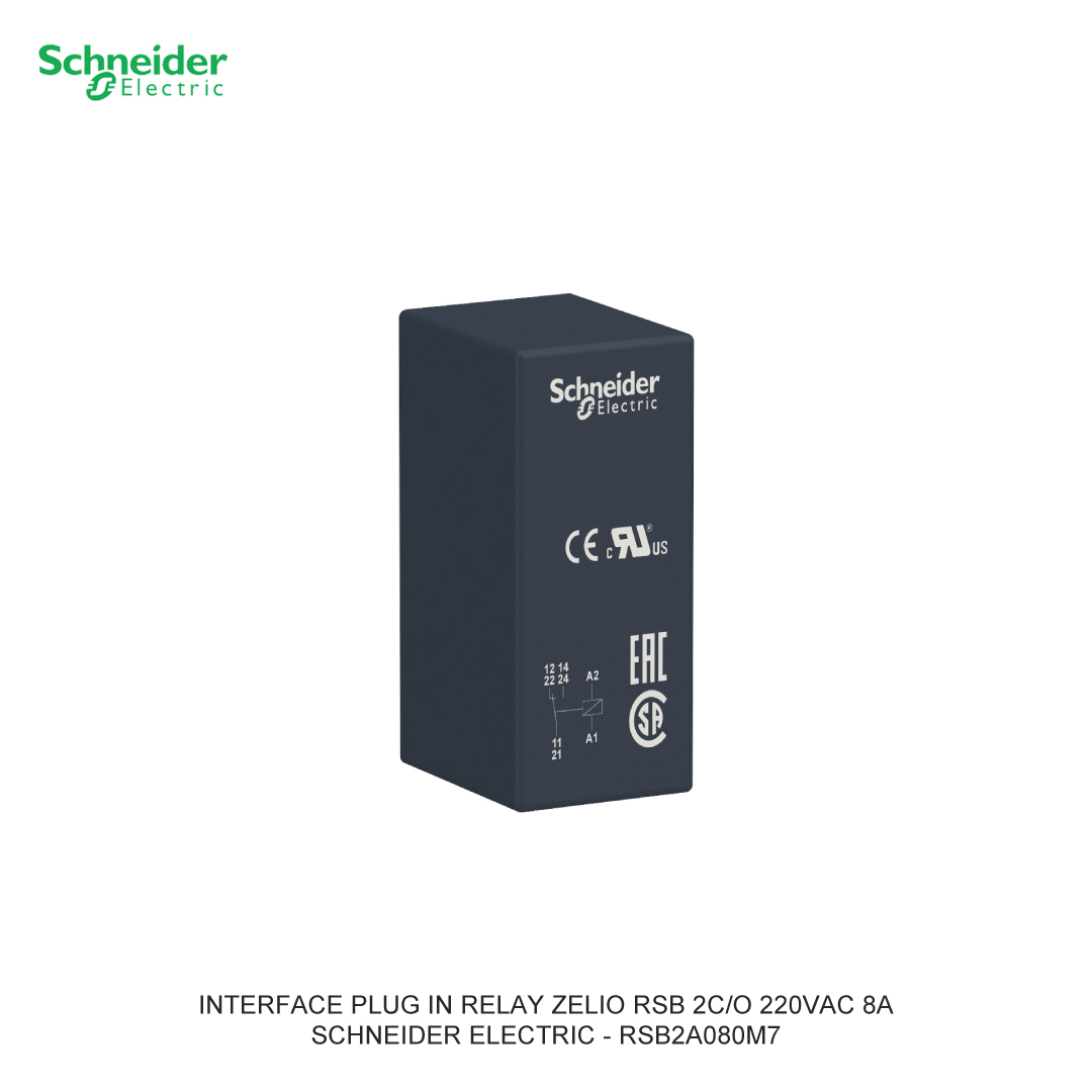 INTERFACE PLUG IN RELAY ZELIO RSB 2C/O 220VAC 8A