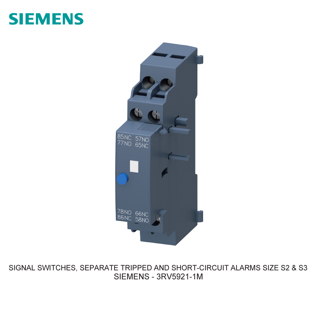 SIGNAL SWITCHES, SEPARATE TRIPPED AND SHORT-CIRCUIT ALARMS SIZE S2 & S3