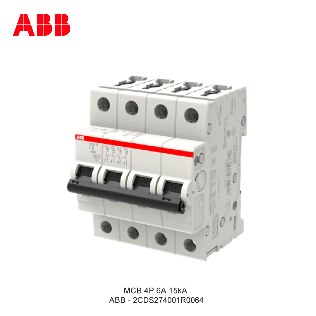 MCB 4P 6A 15kA CURVA C