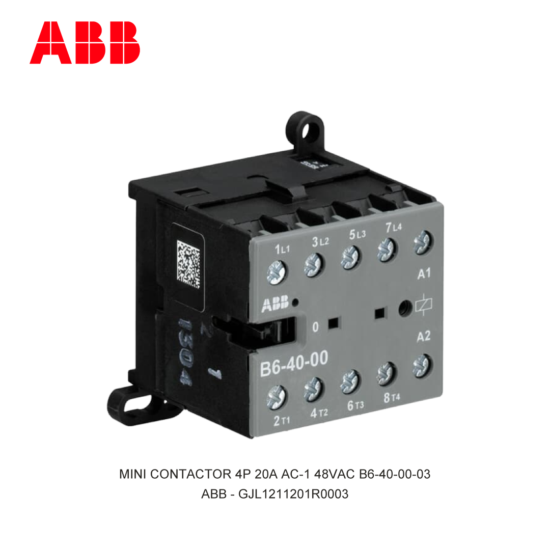 MINI CONTACTOR 4P 20A AC-1 48VAC B6-40-00-03